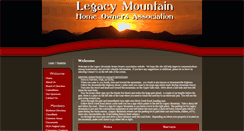 Desktop Screenshot of legacymountainhoa.com