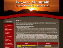 Tablet Screenshot of legacymountainhoa.com